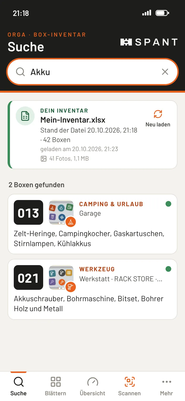 App: Suche nach Akku findet zwei Boxen