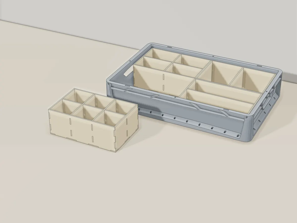 Rendering BOX H105 – hohe Einsatzkästen in der Eurobox