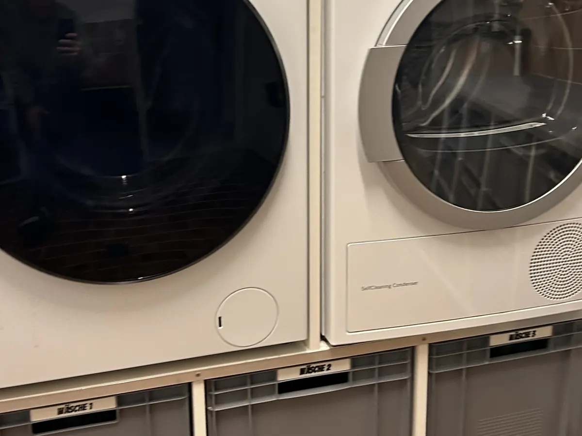 RACK LAUNDRY with washer and dryer at 50 cm height