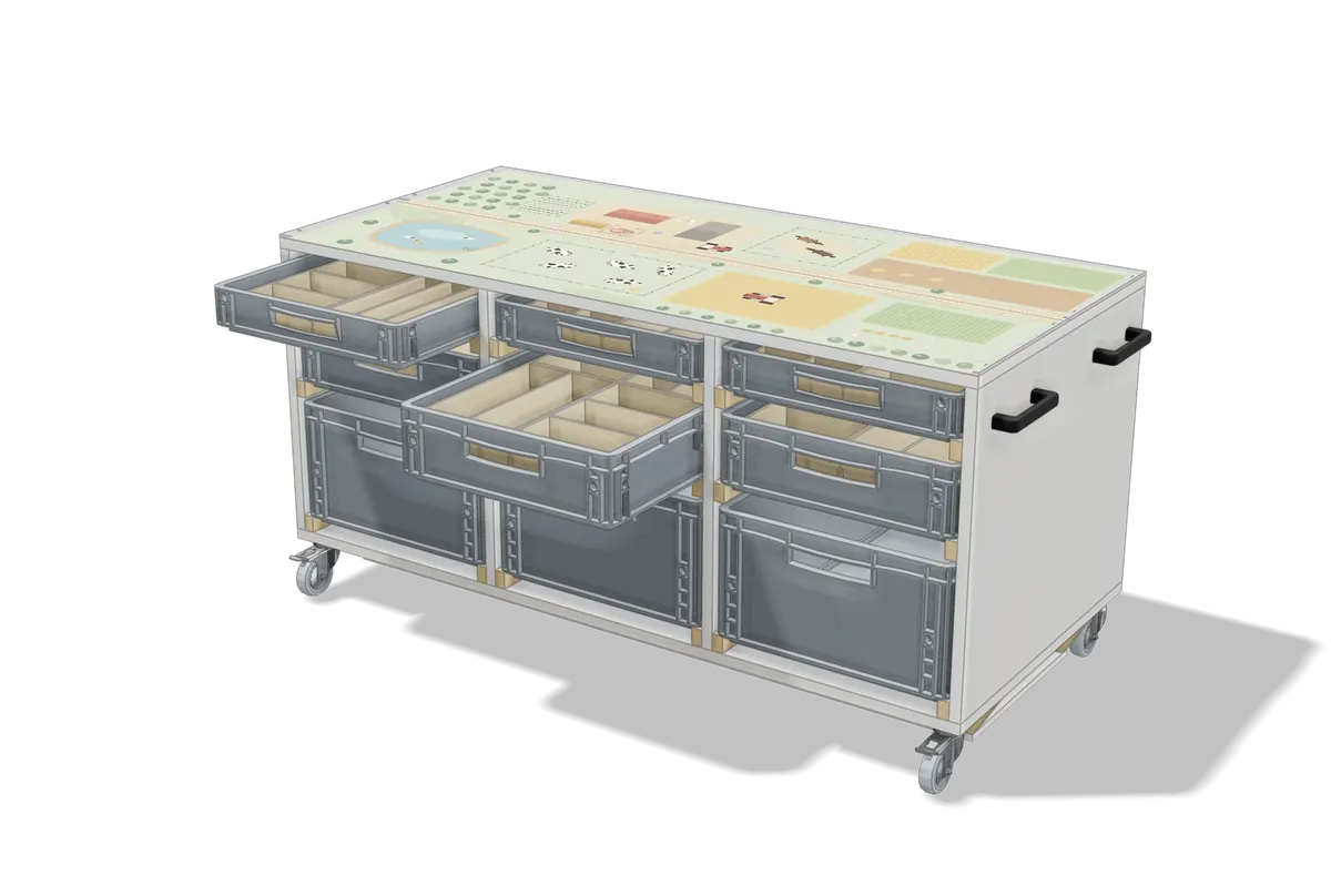 RACK PLAY with print top Sunny Meadow Farm